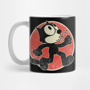 the cat music happy face Mug